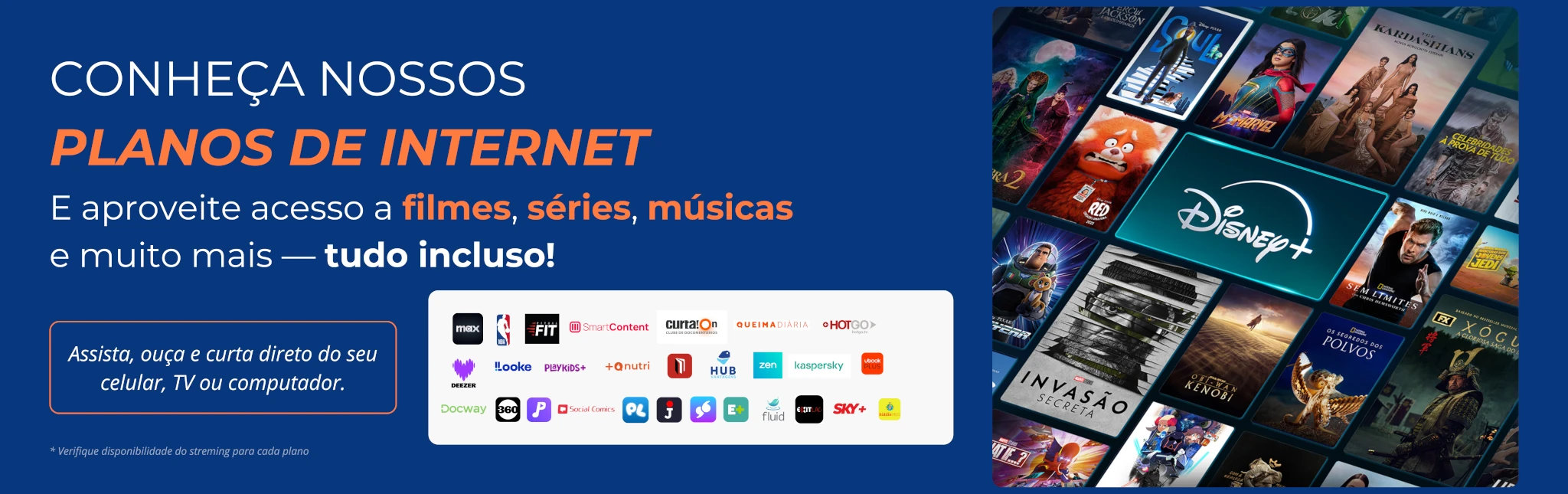 Planos com streaming